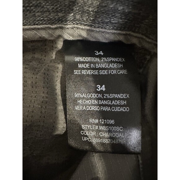 Weatherproof Ripstop Fabric Chino Shorts Men 34 Gray Pockets Stretch Gorpcore - Picture 10 of 11